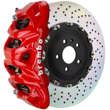Cargar imagen en el visor de la galería, Brembo 19+ Modelo X (Excl Plaid) Delantero GT BBK 8 Pistón Fundido 412x38 2pc Rotor Perforado-Rojo