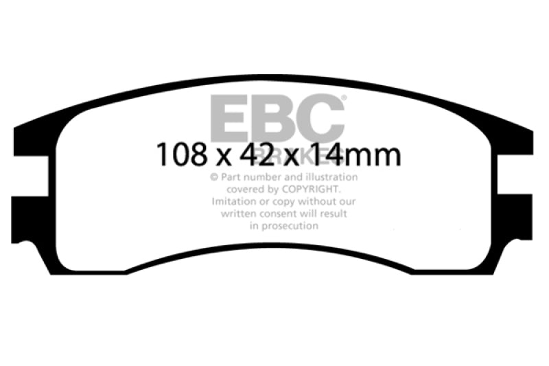 EBC 00-05 Buick Le Sabre (FWD) 3.8 (ruedas de 15 pulgadas) Pastillas de freno traseras Greenstuff