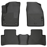 Husky Liners 2018 Toyota CH-R Weatherbeater Revestimientos negros para el piso del asiento delantero y del segundo asiento