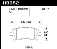 Cargar imagen en el visor de la galería, Hawk 02-03 WRX / 98-01 Impreza / 97-02 Legacy 2.5L / 98-02 Forester 2.5L D721 HPS Street Front Brake