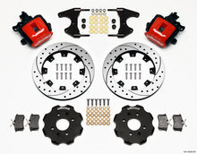 Cargar imagen en el visor de la galería, Wilwood Combination Parking Brake Rear Kit 12.19in Drilled Red Civic / Integra Drum 2.46 Hub Offset