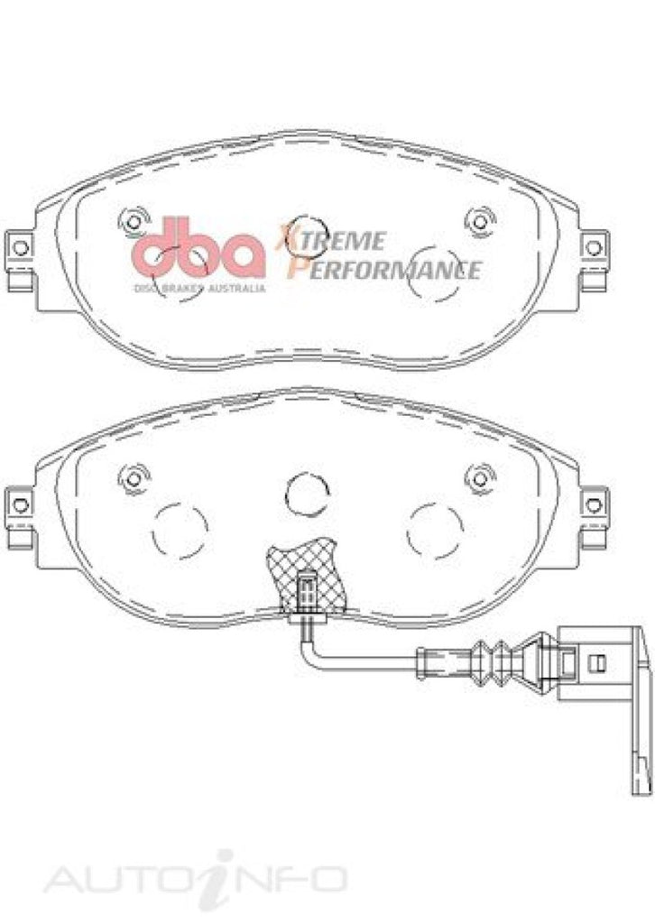 Pastillas de freno delanteras DBA 13-21 Volkswagen Golf R (MK7) XP Performance