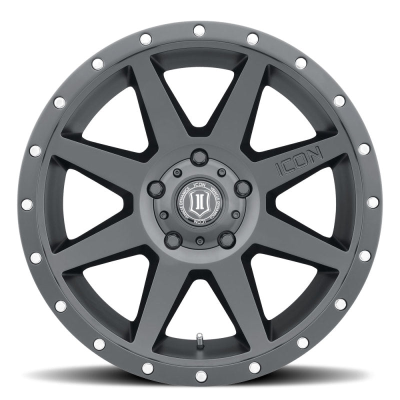 ICON Rebound 20x9 6x5.5 0mm Offset 5in BS Rueda negra satinada