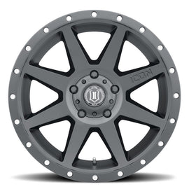 ICON Rebound 20x9 6x135 16mm Offset 5.625in BS Rueda negra satinada