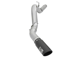 Escape Atlas aFe de acero aluminizado con respaldo DPF de 5 pulgadas con puntas negras 16-17 GM Diesel Truck V8-6.6L (td)