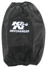 Load image into Gallery viewer, K&amp;N Round Tapered Drycharger Air Filter Wrap-Black 7.5in Base ID x 4.5in Top ID x 9in H