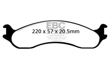 Cargar imagen en el visor de la galería, EBC 98-03 Dodge B250 B2500 Cargo 2500 Van 3/4 toneladas Pastillas de freno delanteras Yellowstuff