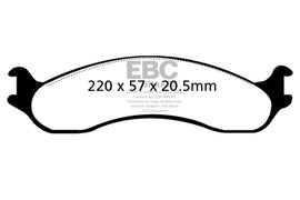 EBC 98-03 Dodge B250 B2500 Cargo 2500 Van 3/4 toneladas Pastillas de freno delanteras Yellowstuff