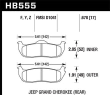 Cargar imagen en el visor de la galería, Pastillas de freno de calle de cerámica de rendimiento trasero Hawk 06-09 Jeep Commander / 05-09 Grand Cherokee