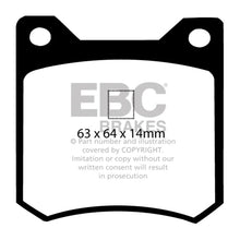 Cargar imagen en el visor de la galería, EBC 72-84 De Tomaso Pantera 5.7 GTS Yellowstuff Rear Brake Pads