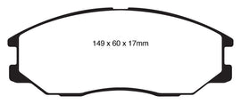 EBC 08-10 Kia Sorento 3.3 Pastillas de freno delanteras Greenstuff