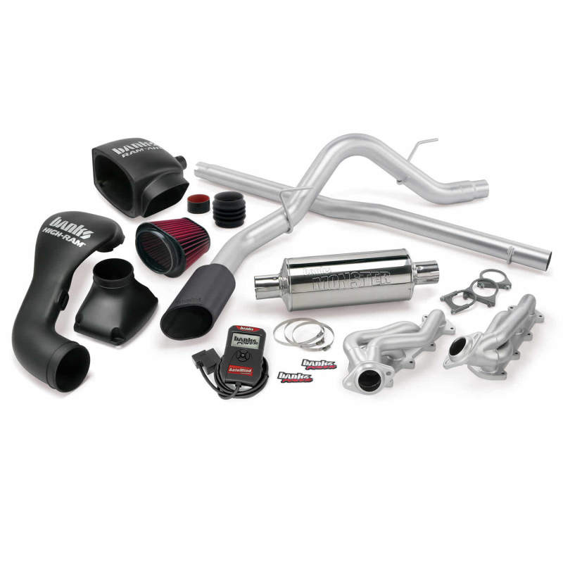 Banks Power 06-08 Ford 5.4L F-150 CCMB PowerPack System - Escape único SS con punta negra