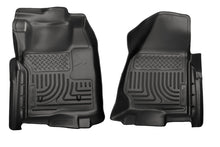 Cargar imagen en el visor de la galería, Husky Liners 11-12 Ford SuperDuty Regular Cab WeatherBeater Revestimientos de piso negros