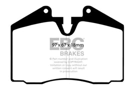 EBC 89-95 Ferrari 348 3.4 Pastillas de freno delanteras y traseras Yellowstuff