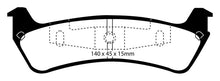Cargar imagen en el visor de la galería, EBC 95-01 Ford Explorer 4.0 2WD Pastillas de freno traseras Yellowstuff