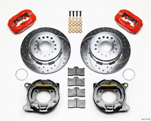 Cargar imagen en el visor de la galería, Wilwood Forged Dynalite P/S P-B Kit Drill-Zinc Red Chevy 12 Bolt w/ C-Clips