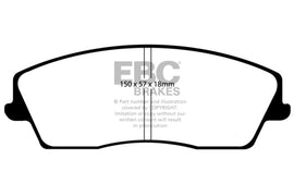 EBC 05-09 Chrysler 300 2.7 Pastillas de freno delanteras Greenstuff