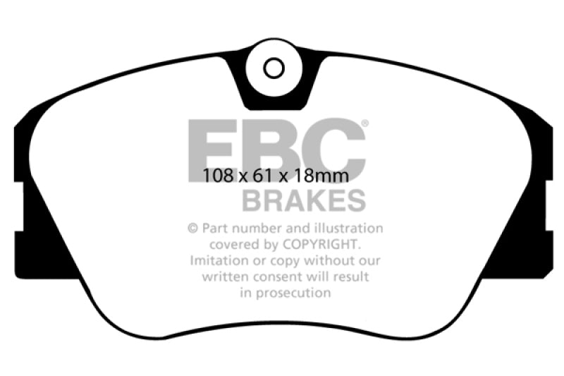 EBC 86-93 Mercedes-Benz 190/190E 2.3 16v Pastillas de Freno Delanteras Redstuff