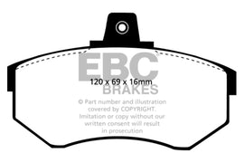 Pastillas de freno delanteras EBC 81-83 Audi 5000 2.1 Turbo Redstuff