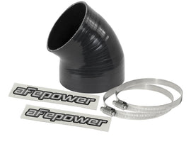 aFe Magnum FORCE CAI Univ. Acoplador reductor de codo de silicona (de 4,125 a 3,5 pulgadas de diámetro interior / 49 grados) - Negro