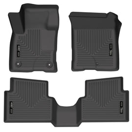Husky Liners 2022 Ford Maverick(No Fit Hybrid) Weatherbeater Revestimientos para el piso del asiento delantero y segundo - Negro