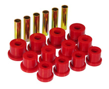 Cargar imagen en el visor de la galería, Prothane 81-87 GM Rear Spring &amp; Shackle Bushings (w/ 1 3/8in Bushings) - Red