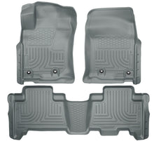 Cargar imagen en el visor de la galería, Husky Liners 2013 Toyota 4Runner WeatherBeater Grey Front &amp; 2nd Seat Floor Liners