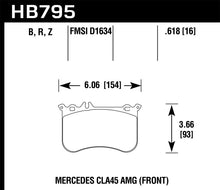 Cargar imagen en el visor de la galería, Hawk 14-17 Mercedes-Benz CLA 45 AMG Pastillas de freno delanteras de cerámica de rendimiento