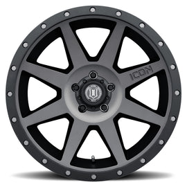 Rueda de titanio ICON Rebound 20x9 5x5 -12 mm con desplazamiento de 4,5 pulgadas BS