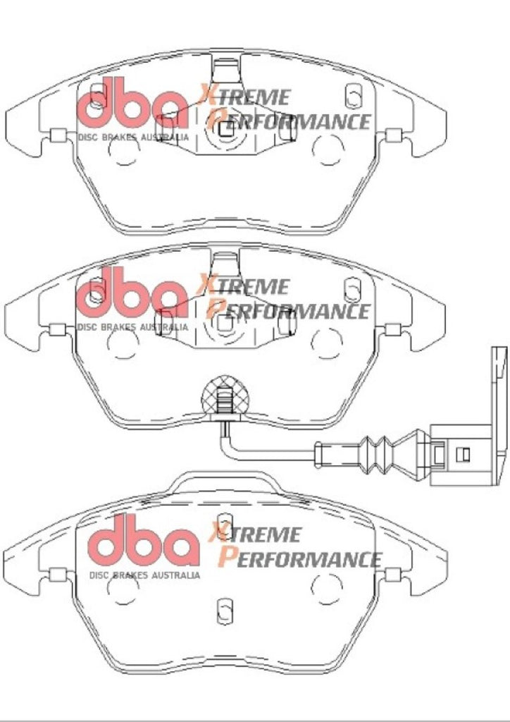 Pastillas de freno delanteras de rendimiento DBA 06-13 Volkswagen GTI (MkV/MkVI) XP