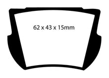 Load image into Gallery viewer, EBC 66-74 Lotus Elan 1.6 Yellowstuff Rear Brake Pads