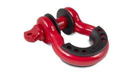 Body Armor Anillo en D rojo de 4 x 4 3/4 pulgadas con aisladores negros individuales