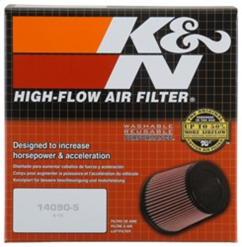 K&N Universal Rubber Oval Tprd Filter 2.125in Flg ID/3.5in TOSL/2.5in TOSW/4in BOSL/3in BOSW/4in H