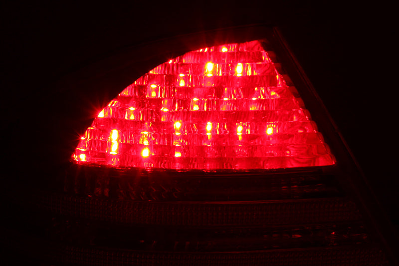 ANZO 2000-2005 Mercedes Benz Clase S W220 luces traseras LED rojo/transparente