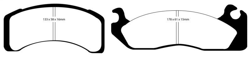 Pastillas de freno delanteras EBC 84 Ford Fairmont 2.3 Redstuff