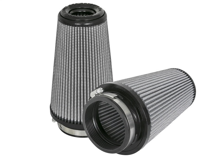aFe Magnum FLOW Pro DRY S Replacement Air Filter (Pair) F-3.5in. / B-5in. / T-3.5in. (Inv) / H-8in.