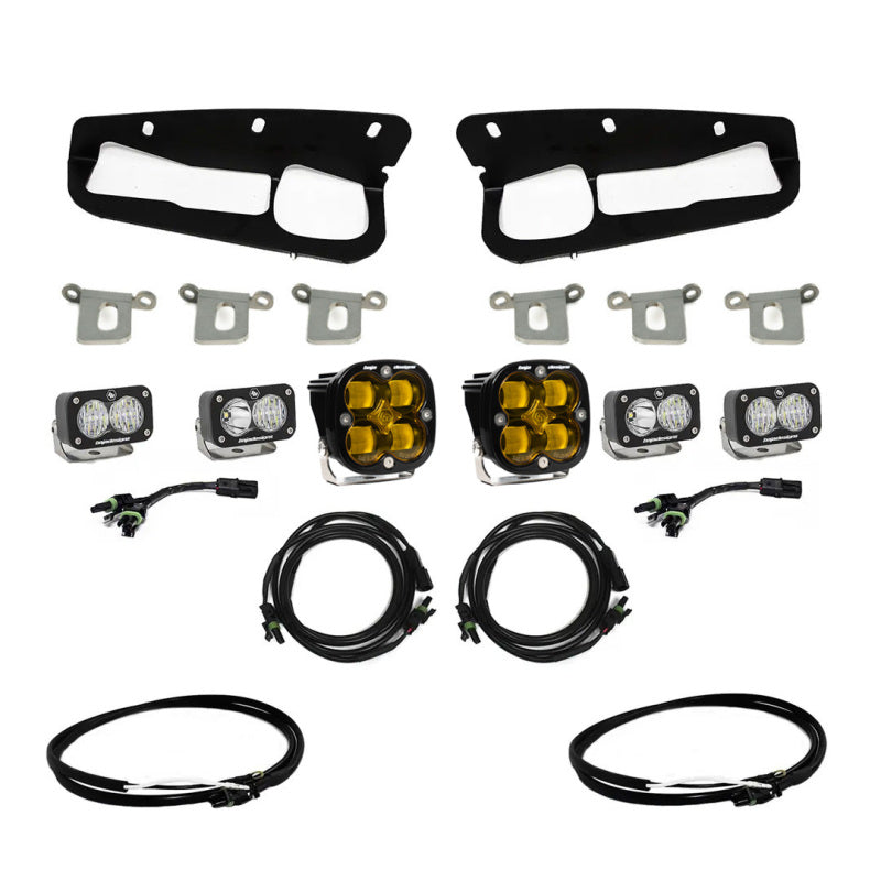 Baja Designs 2021+ Ford Bronco Amber SAE Kit de bolsillo antiniebla con mejora