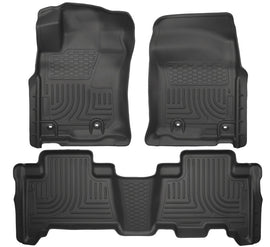 Husky Liners WeatherBeater Black Front & 2nd Seat Floor Liners | 2013 - 2022 Toyota 4Runner & 2014 - 2022 Lexus GX460