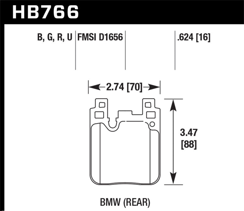 Pastillas de freno traseras Hawk 12-16 BMW 328i HPS 5.0