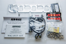 Cargar imagen en el visor de la galería, Kooks 12+ Jeep Grand Cherokee 6.4L 1-7/8 pulgadas x 3 pulgadas SS cabezales de tubo largo con tubos de conexión con gato verde