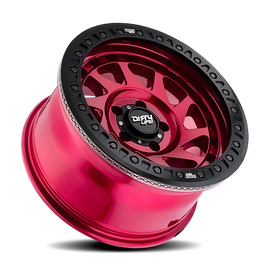 Dirty Life 9313 Enigma Race 17x9 / 6x139.7 BP / -38mm Offset / 106mm Hub Rueda roja carmesí