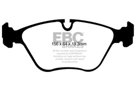 EBC 10-14 BMW X5 4.4 Twin Turbo (50) Pastillas de freno delanteras Yellowstuff
