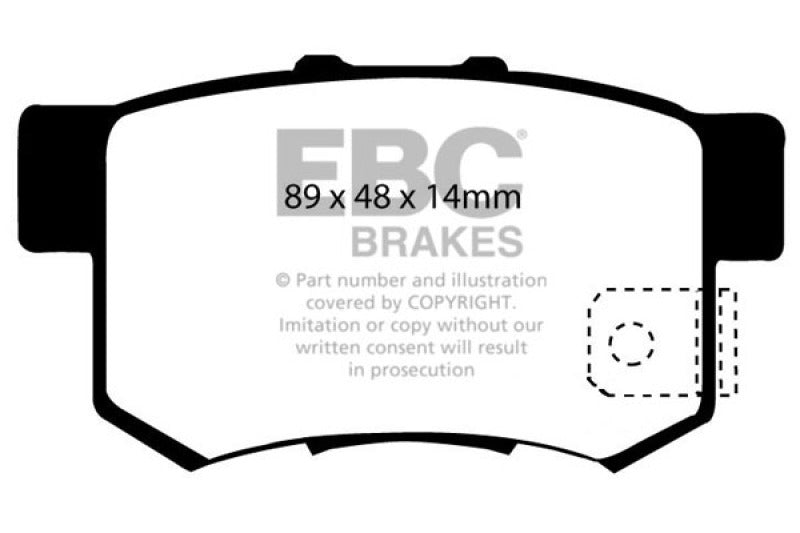 Pastillas de freno traseras EBC 97 Acura CL 2.2 Yellowstuff