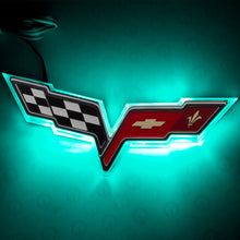 Cargar imagen en el visor de la galería, Oracle Chevrolet Corvette C6 Illuminated Emblem - Aqua SEE WARRANTY
