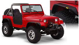 Bushwacker 87-95 Jeep Wrangler bengalas estilo plano 4 piezas excluye Renegade - negro