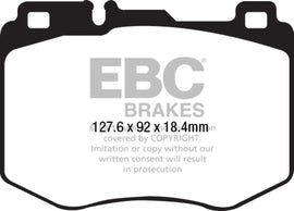 EBC 15-16 Mercedes-Benz C400 (W205) 3.0 Twin Turbo 4-Matic Redstuff Pastillas de freno delanteras