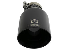 Cargar imagen en el visor de la galería, aFe Takeda 409 SS Clamp-On Exhaust Tip 2.5in. Inlet / 4.5in. Outlet / 9in. L - Black