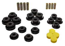 Cargar imagen en el visor de la galería, Energy Suspensión 97-06 Jeep Wrangler TJ/YJ Bujes de brazo de control delantero negros (debe reutilizar OEM exterior S