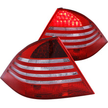 Cargar imagen en el visor de la galería, ANZO 2000-2005 Mercedes Benz Clase S W220 luces traseras LED rojo/transparente