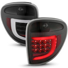 Cargar imagen en el visor de la galería, ANZO 2004-2007 Dodge Grand Caravan luces traseras LED con barra de luz, carcasa negra, lente transparente